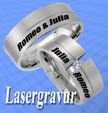 2 Partnerringe Trauringe mit