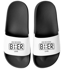 Badelatschen mit Spruch Bier