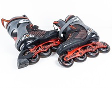 K2 MOTO M Inline Skates Größe 42 schwarz rot ILQ-7 MOTO Räder 80mm 2 mal genutz