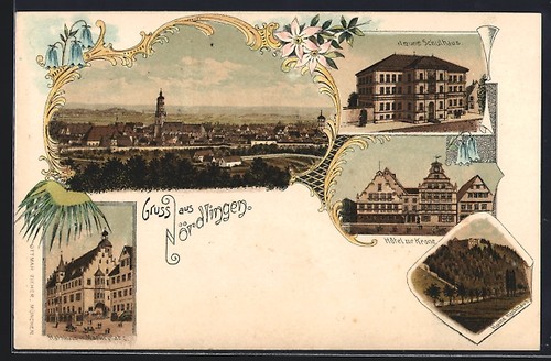Lithographie nördlingen - lithographie,