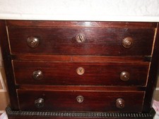 Biedermeier  Louis Philip Modellkommode Miniaturkommode Modellschrank  mahagonie