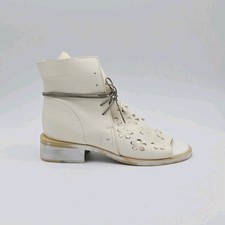 Damenschuhe Moma Gr 37 Weiße Lederstiefeletten Arizona Raw 50CND