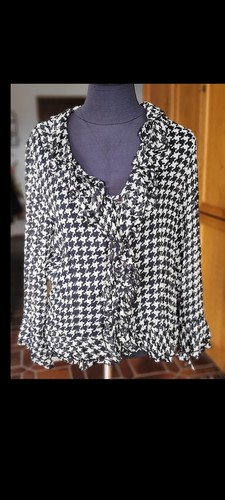 Damenbluse schwarz weiß - damenbluse, schwarz-weiß