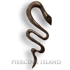 Paar ! 2 / 4 / 6 / 8 / 10 / 12mm Snake Schlange Horn Tunnel Plug Piercing 123