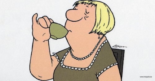 Loriot frau schneidebrett - loriot,