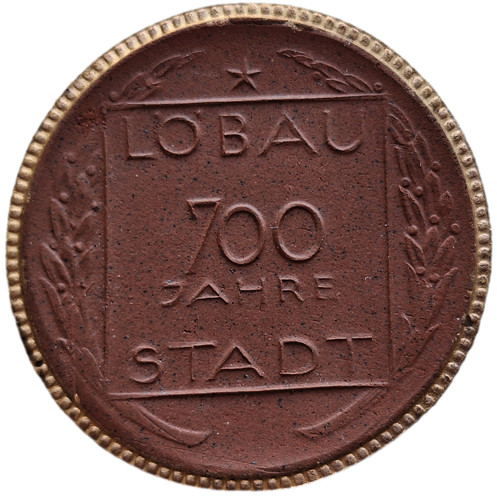 Löbau porzellan medaille - löbau:, porzellan-medaille