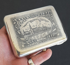 RUSSISCHE SILBER DOSE NIELLO