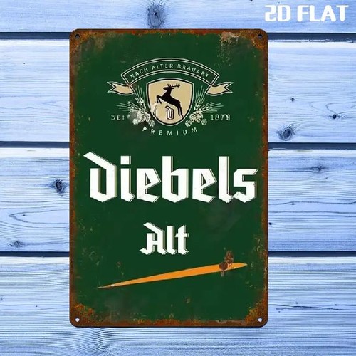 Blechschild diebels alt bier - blechschild,