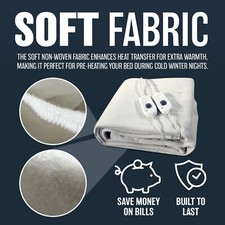 KING ELEKTRISCHE DECKE UNTER BETT WARM NACHT WASCHBAR 120CM X 130CM SCHNELL ERHITZT