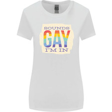 Geräusche Schwul Im IN Lustig Lgbt Gay Pride Damen Breiter Schnitt Maglietta