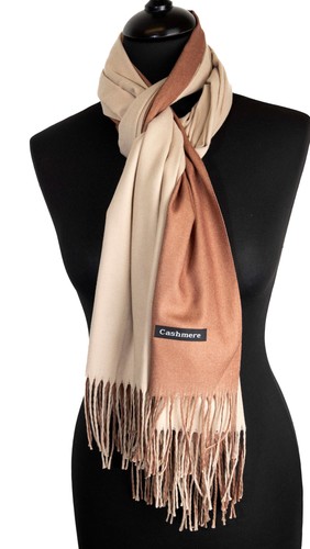 Luxus kaschmir schal beige - kaschmir,