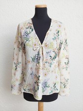Creme Blumen florale Bluse von