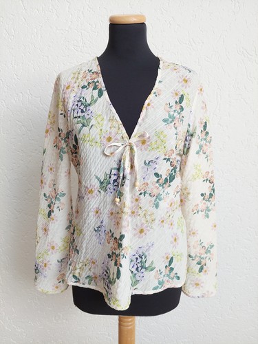 Creme blumen florale - florale, bluse