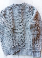 ♡ Bonprix Grobstrick-Pullover mit Zopfmuster   S / M  36 / 38 Luxus Stil - NEU ♡