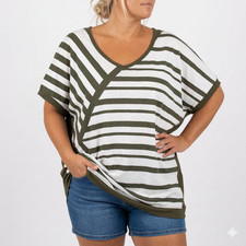 Sheego Shirt Tunika Kurzarm