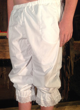 Hexenhose Pumphose weiße Fasnachtshose Hexen mit Gummizug und Spitzen 2er Pack