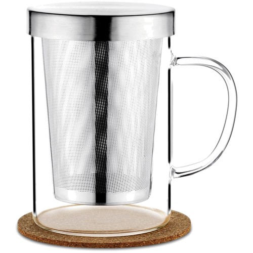 Glas teetasse mit sieb - glas,