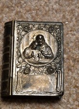 Vintage Dose Schachtel Etui f Rosenkranz in Buchform. Kranz INKL!