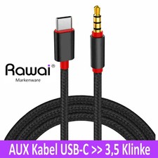 Audio Adapter Kabel USB C Aux Typ C Klinke 3,5mm Stecker Auto stereo sound 1m Gu