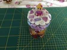 Dekoglas aus Fimo Silikon gefüllt mit Gummibärchen