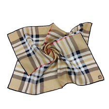 FRAAS Nickituch Halstuch braun camel Karo Check reine Seide 53x53 cm