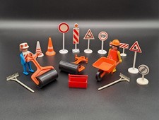 Playmobil System Bauarbeiter mit Walze und Rechen aus 3314 + Frau aus 3315 etc..