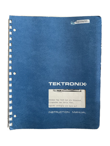 Tektronix instruction manual - tektronix,