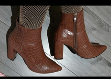 Sexy Leder  Stiefelletten  Gr