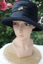 VINTAGE HUT Eleganter Vintage Wollfilz Hut mit Schleife sucht Neuen Kopf