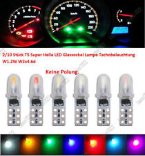 2/5/10x T5 Super Helle 2 SMD LED Glassockel Lampe Tachobeleuchtung Farben