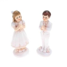 Kommunionskind stehend H13,5cm Tortenfigur Polyresin Junge Mädchen Deko Figur