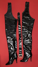 BIOND - Chapstiefel Overknee Lackleder mit Gürtel - 37,5