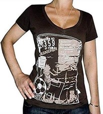 Shirt Damen Spieltag St Pauli von Kiezkicker in Braun NEU