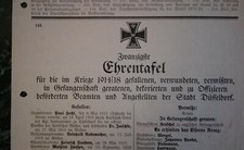 AHNENFORSCHUNG, AMTSBLATT 1918, DÜSSELDORF