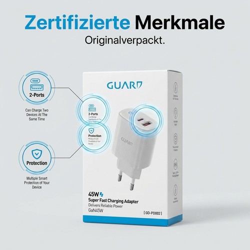 45w usb schnellladegerät - usb-c,