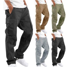 Herren Cargo Hose Outdoor Schlupfhose leichter Stoff Trekking Casual Freizeit DE
