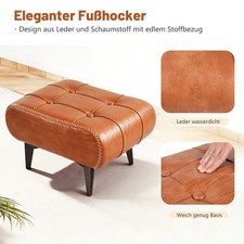 Fußhocker aus PU-Leder mit