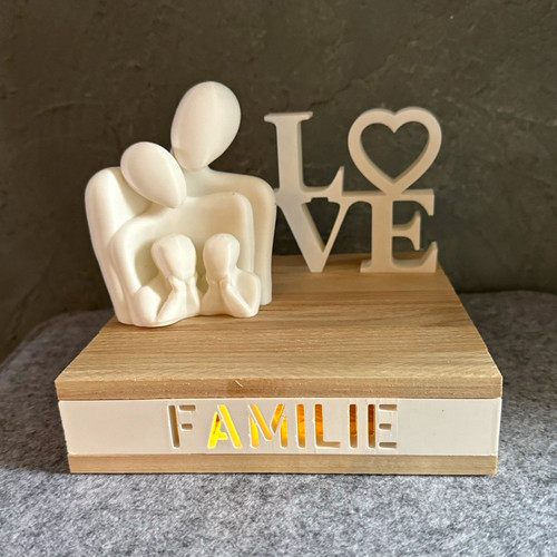Dekofigur familie weiß - dekofigur, weiß/beige