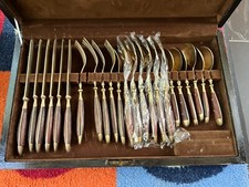 Royal Vintage Besteck-Set aus Rosenholz und Bronze, 1950er-Jahre