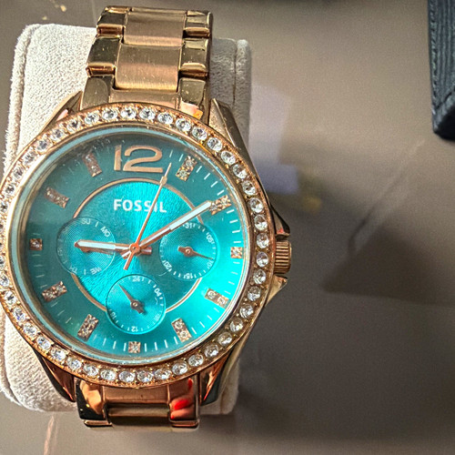 Fossil riley damen - riley, quarz