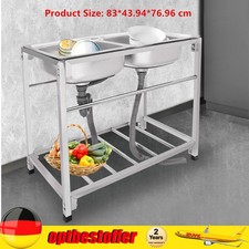 Küchenspüle Doppelbecken Edelstahl Spültisch Gastrospüle Spülbecken