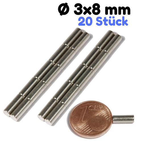 20x neodym magnete stabmagnet - 20x,