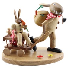 Osterhase mit handwagen ostern - osterhase,