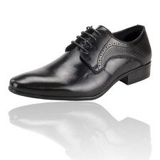 Herren Business Schnürschuhe Halbschuhe Abendschuhe Derby Elegant Schwarz 45 46