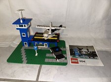 Lego 354 Polizeistation mit Auto und Helikopter und Bauanleitung von 1972