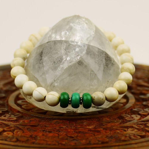 Armband beige muschel türkis - muschel,