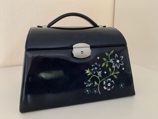 Großer Schmuckkoffer, Windrose, Dunkelblau, 26x18x17 (B/T/H)