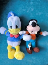 Disney Donald Duck + Goofy Disneyland Alt Plüsch Plüschtier Stofftier Figur 