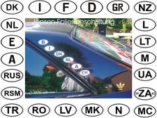 Aufkleber Länderkennzeichen 2