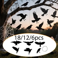18 Stück Krähen Deko